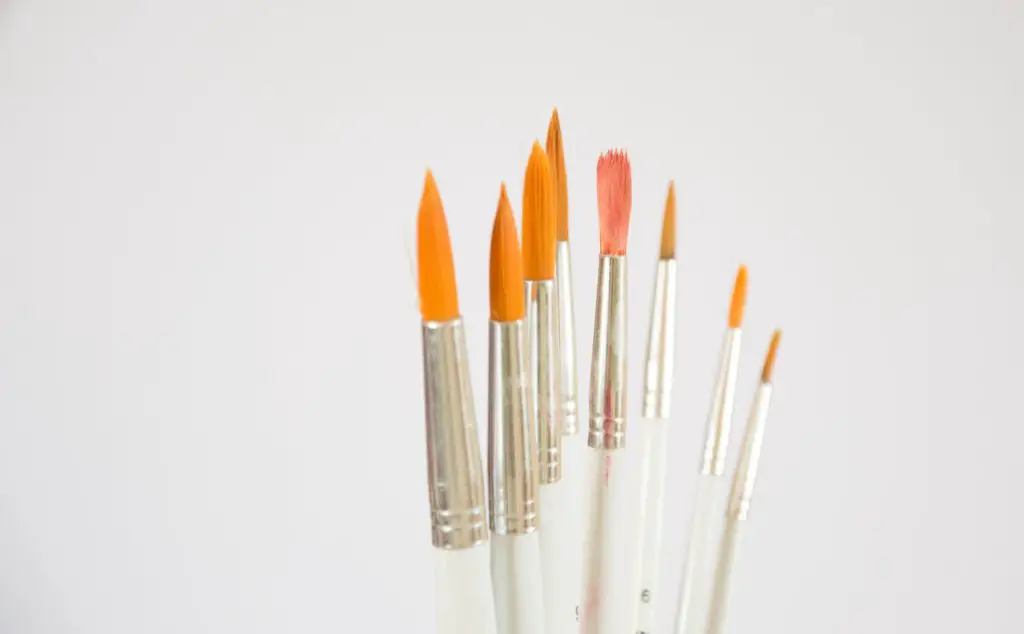 Watercolour painting brushes