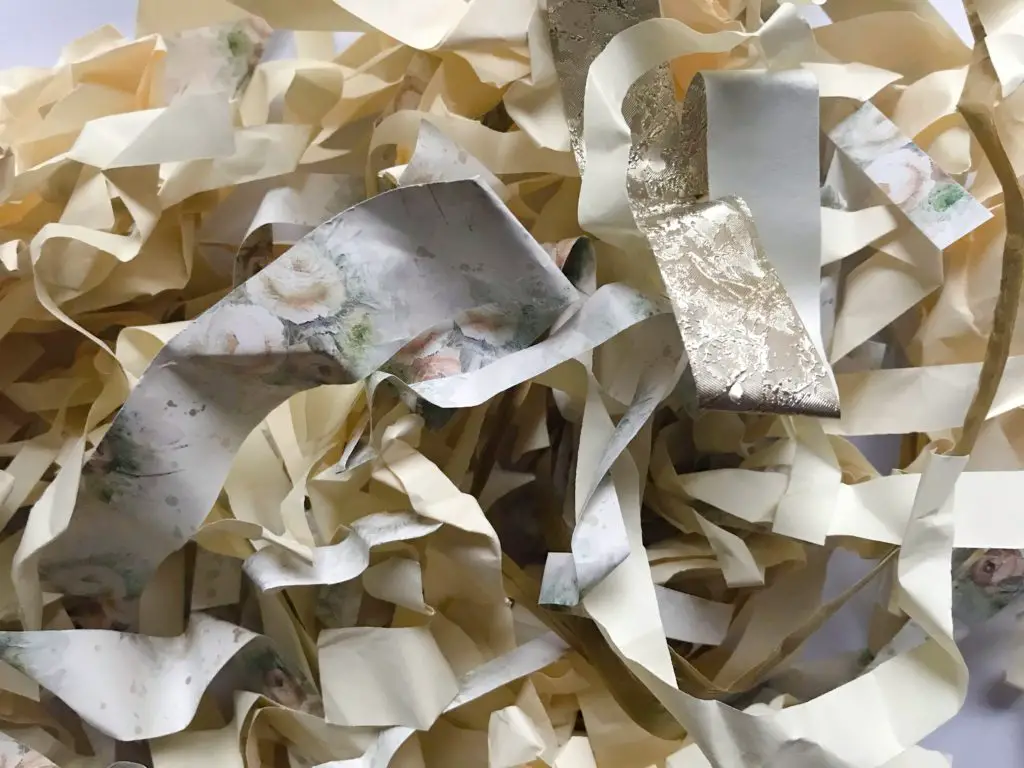 Shredded paper shred